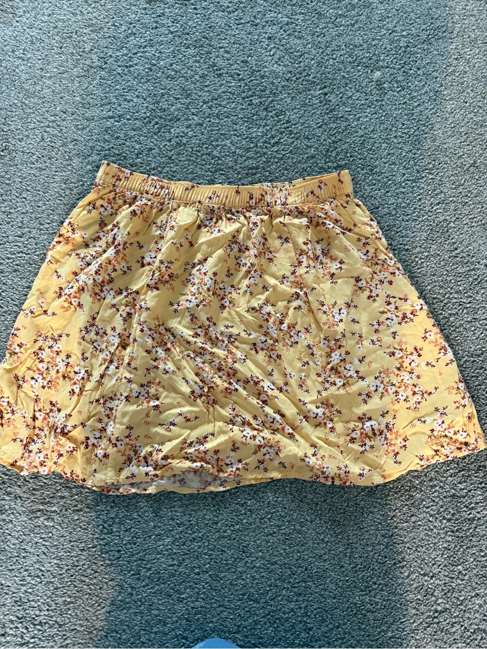 Old Navy Yellow Floral Mini Skirt